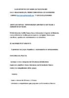 OFERTA TRABAJO PARA CLUB DEPORTIVO NATACION CASTILLA ZAMORA